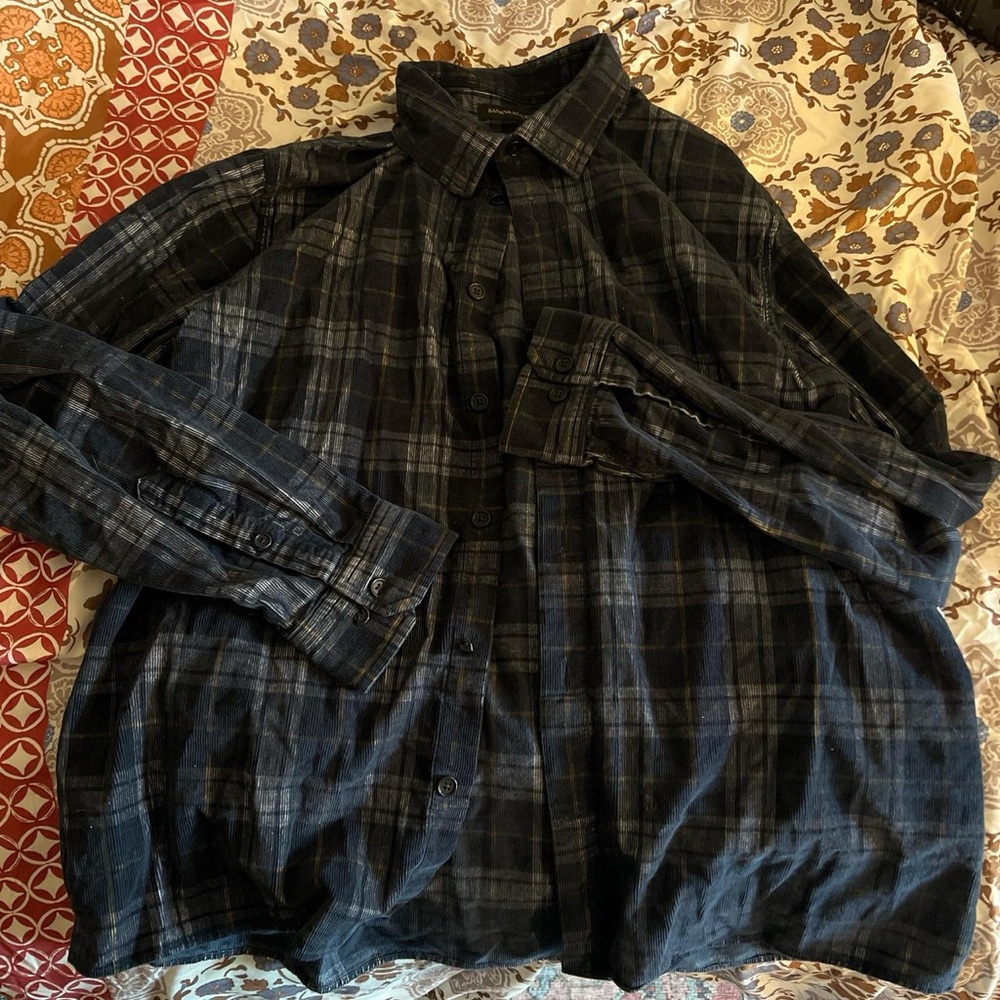 Banana Republic Dark Plaid Shirt